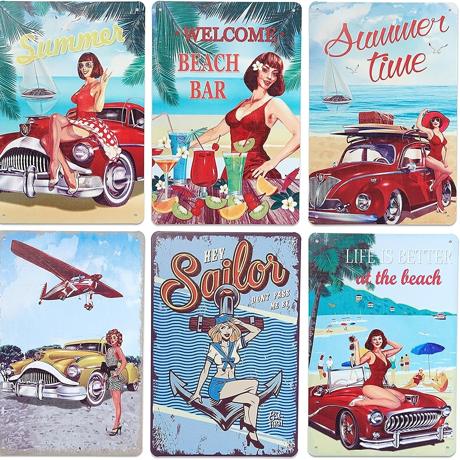  Vintage Auto Motorcycle Oil Gasoline Metal Tin Signs Retro  Garage Metal Signs Old Car Shop Posters Oil And Gas Station Sign Man Cave  Garage Bar Wall Decor 5 Pcs 8×12 Inches 
