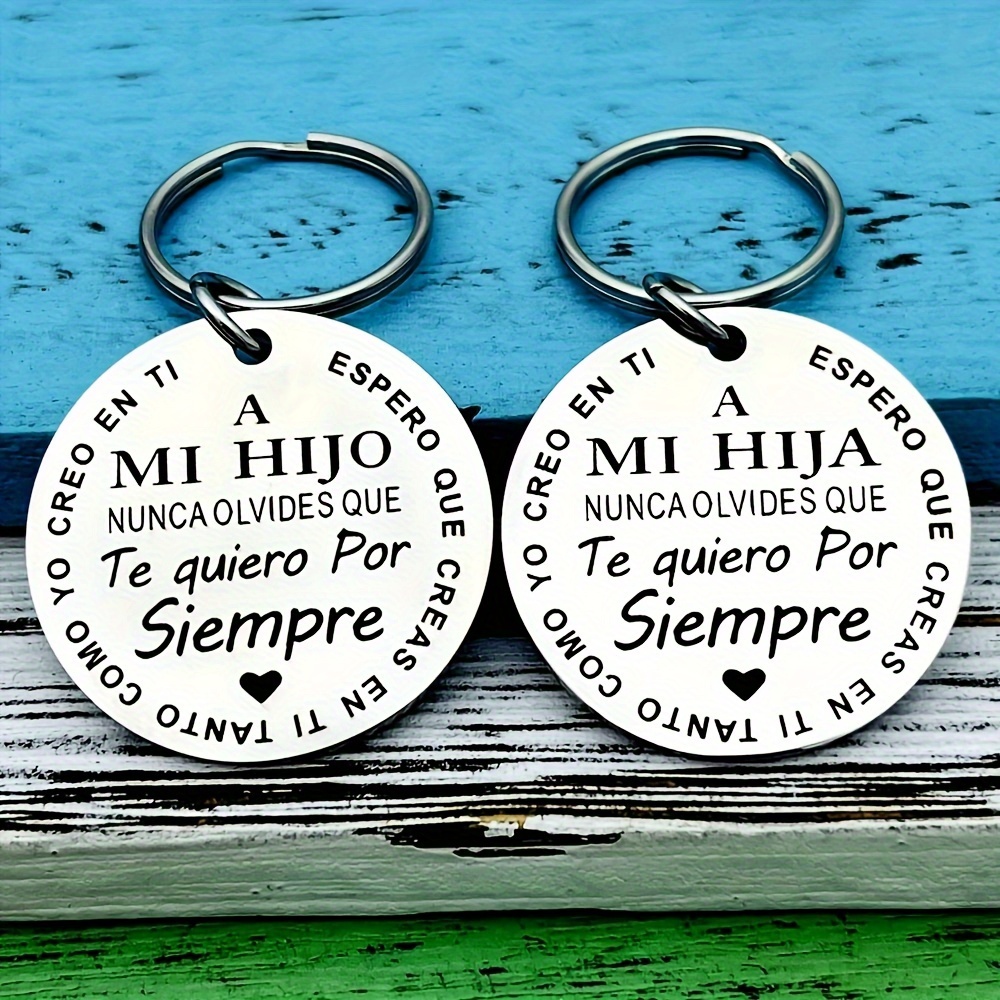 Spanish Keychains For Son Daughter Inspirational Gift From Parents