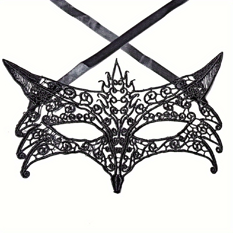 Maschera Occhi In Pizzo Nero Accessori Costumi Scavati - Temu Italy