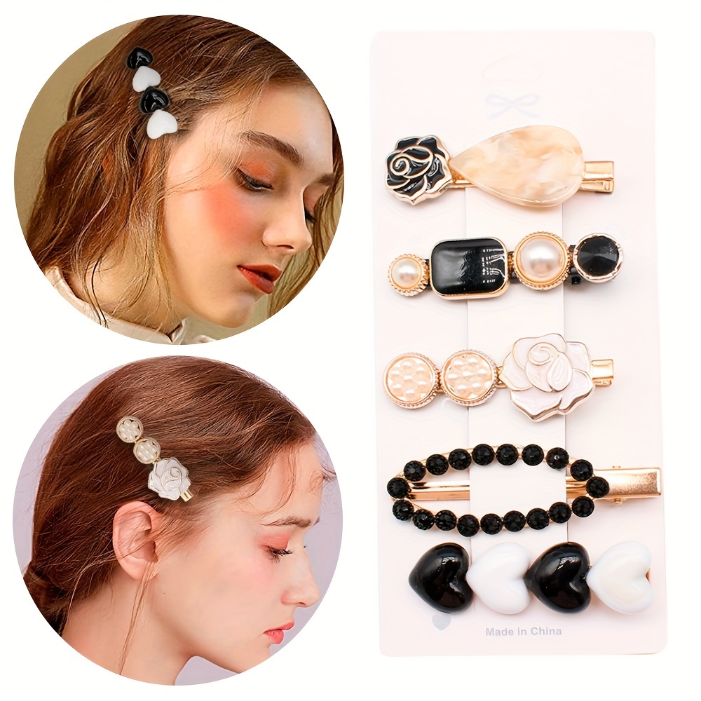 Flower Hair Clip Side Clip Headwear Hair Accessories Sets - Temu