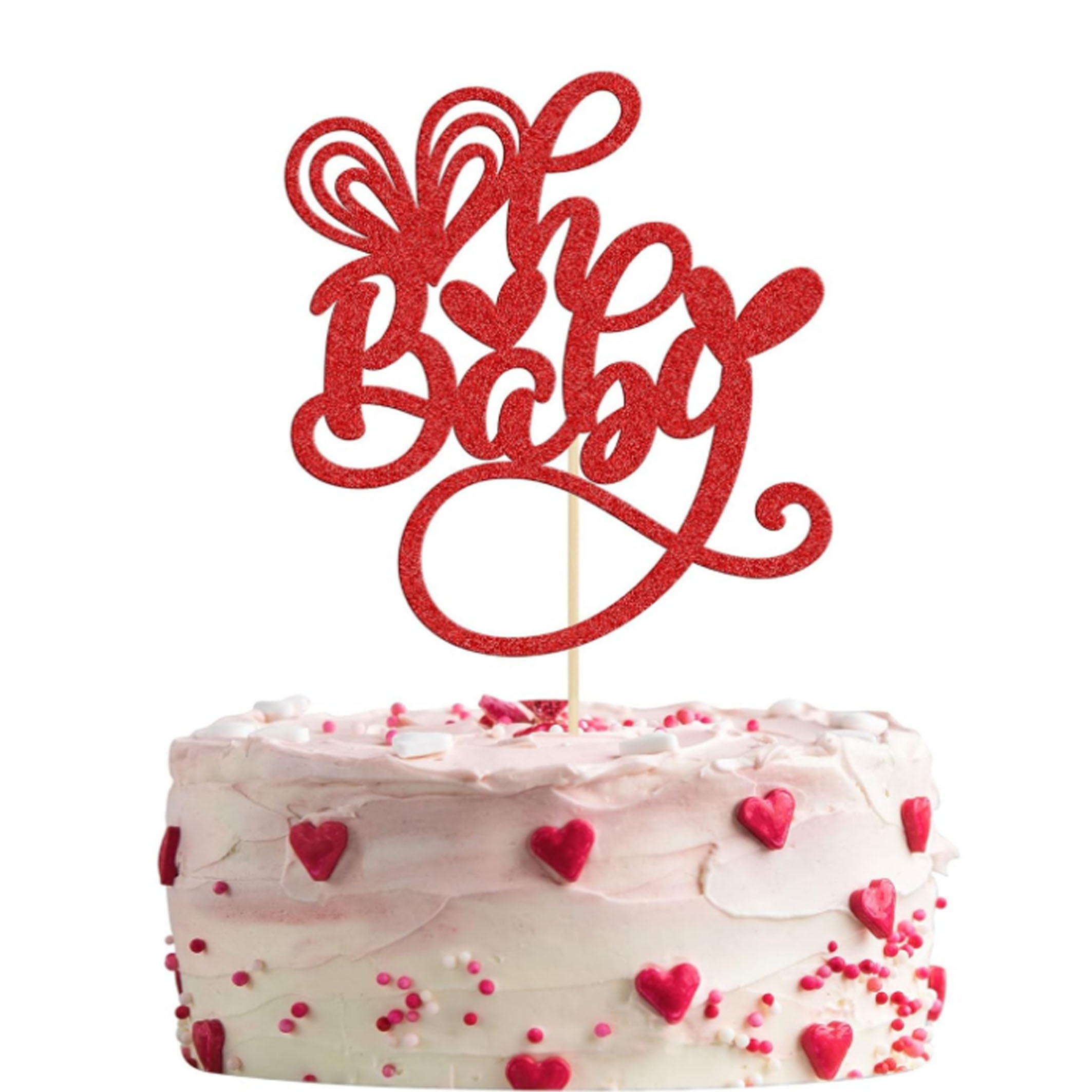 Oh Baby Cake Topper Love Heart Glitter Sweet Love Baby - Temu