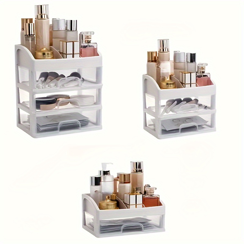 1 pz. Scatola multi cassetti organizer trucchi per scrivania, Scaffale  organizer cosmetic antipolvere, Scatola organizer trucchi semplice  trasparente grande capacità - Temu Switzerland