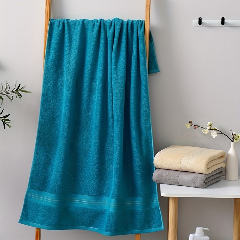 Absorbent Coral Fleece Bath Towel Soft Durable Microfiber - Temu
