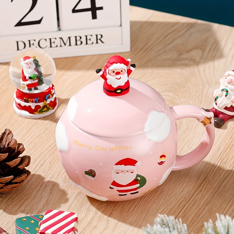 Ceramic Santa Mug in Pink