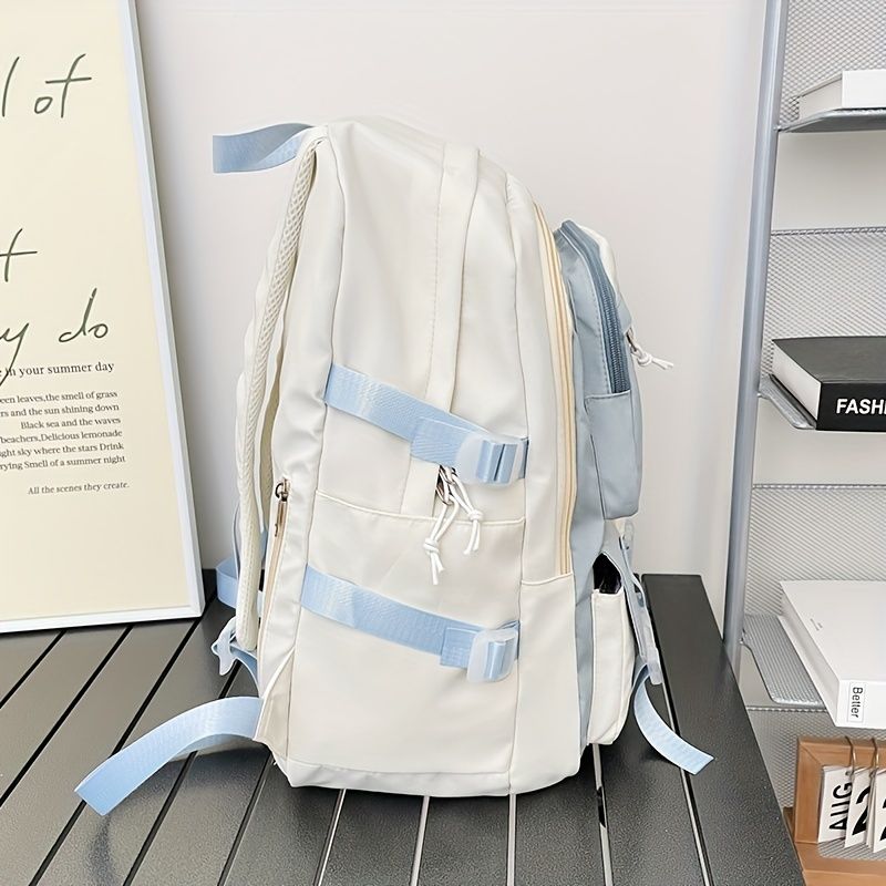 Kawaii Rabbit Student Backpack, Classic Preppy Style School Bag