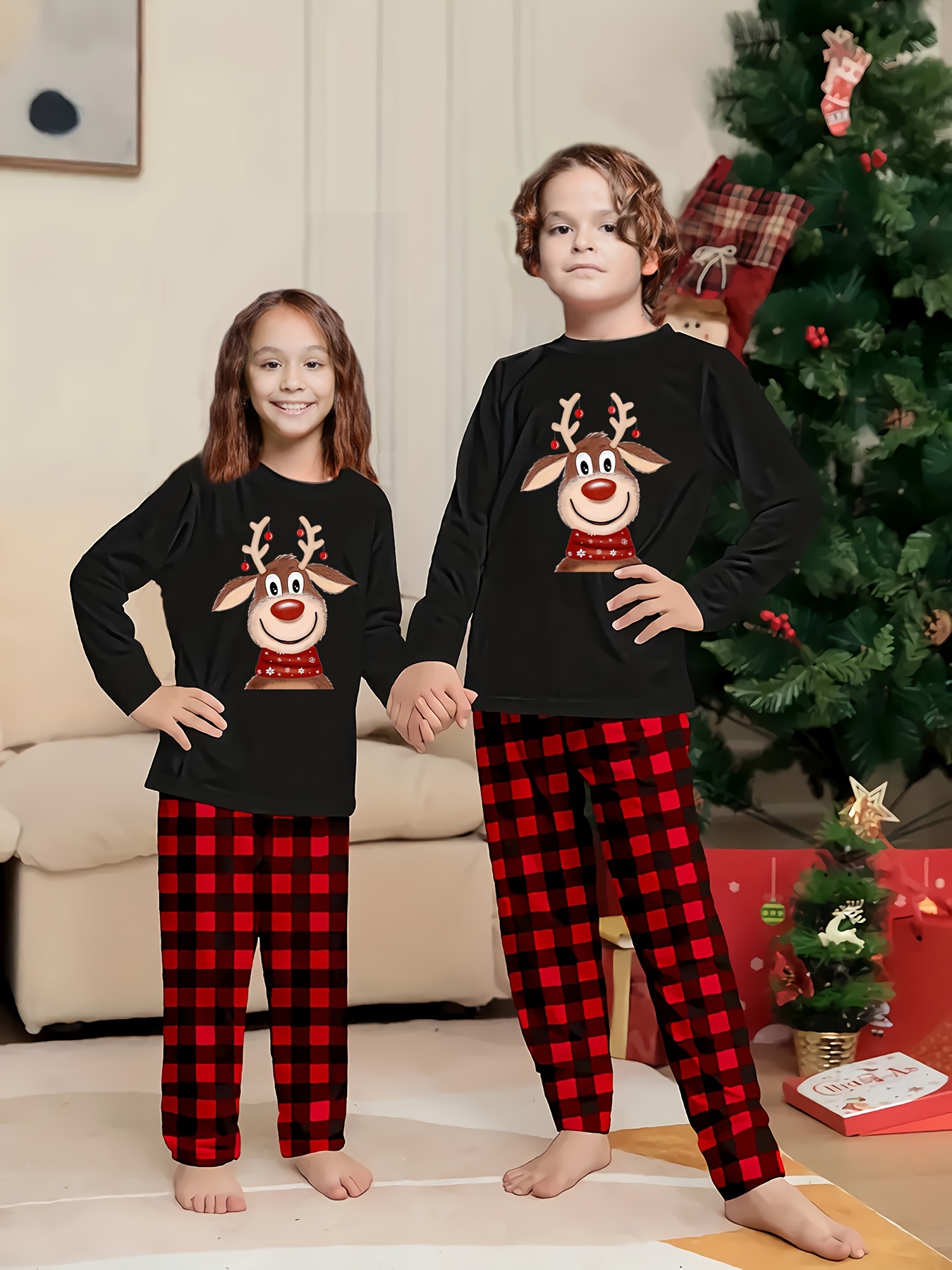 Kids Christmas Pajamas - Free Returns Within 90 Days - Temu Qatar