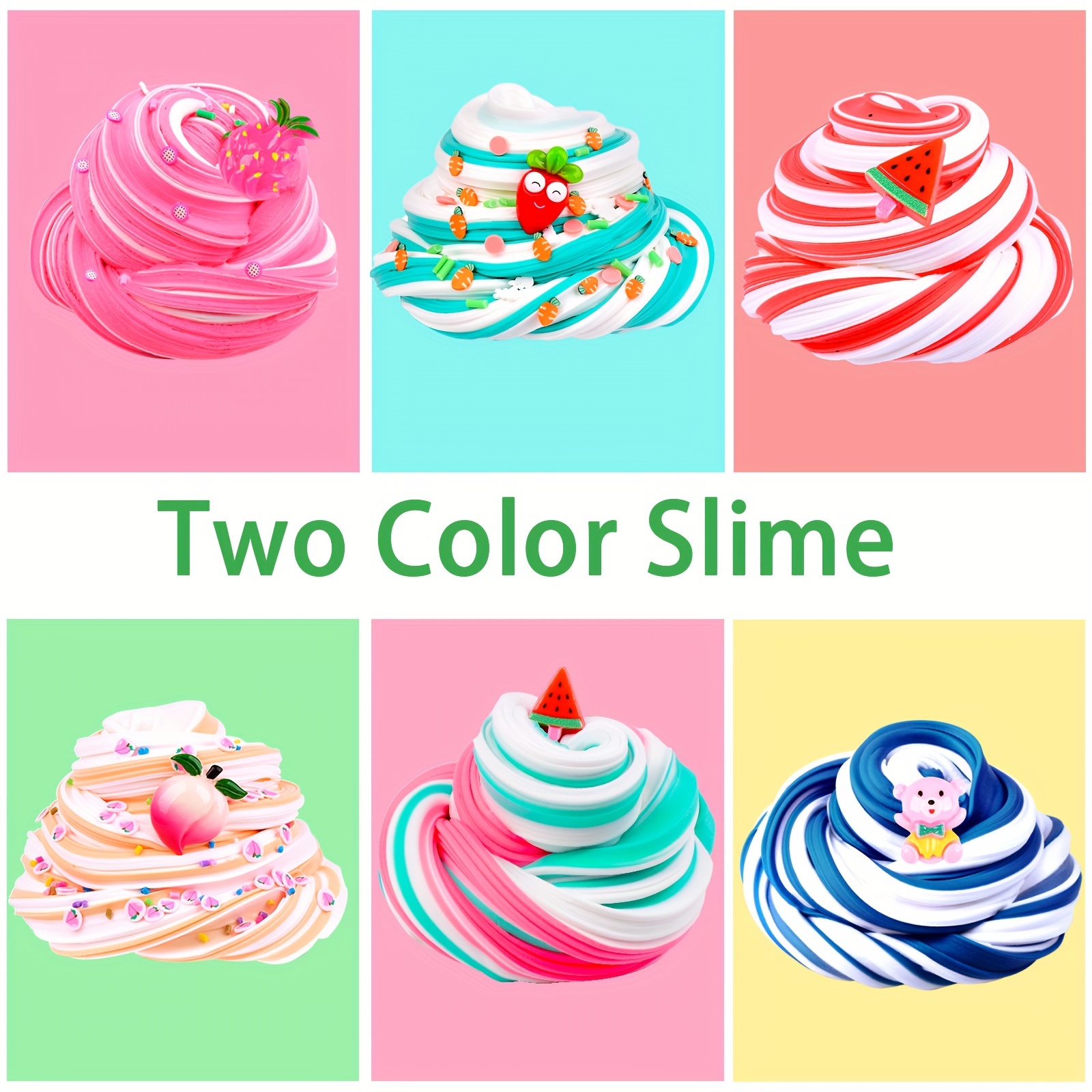 36 colors/set fluffy slime toys putty