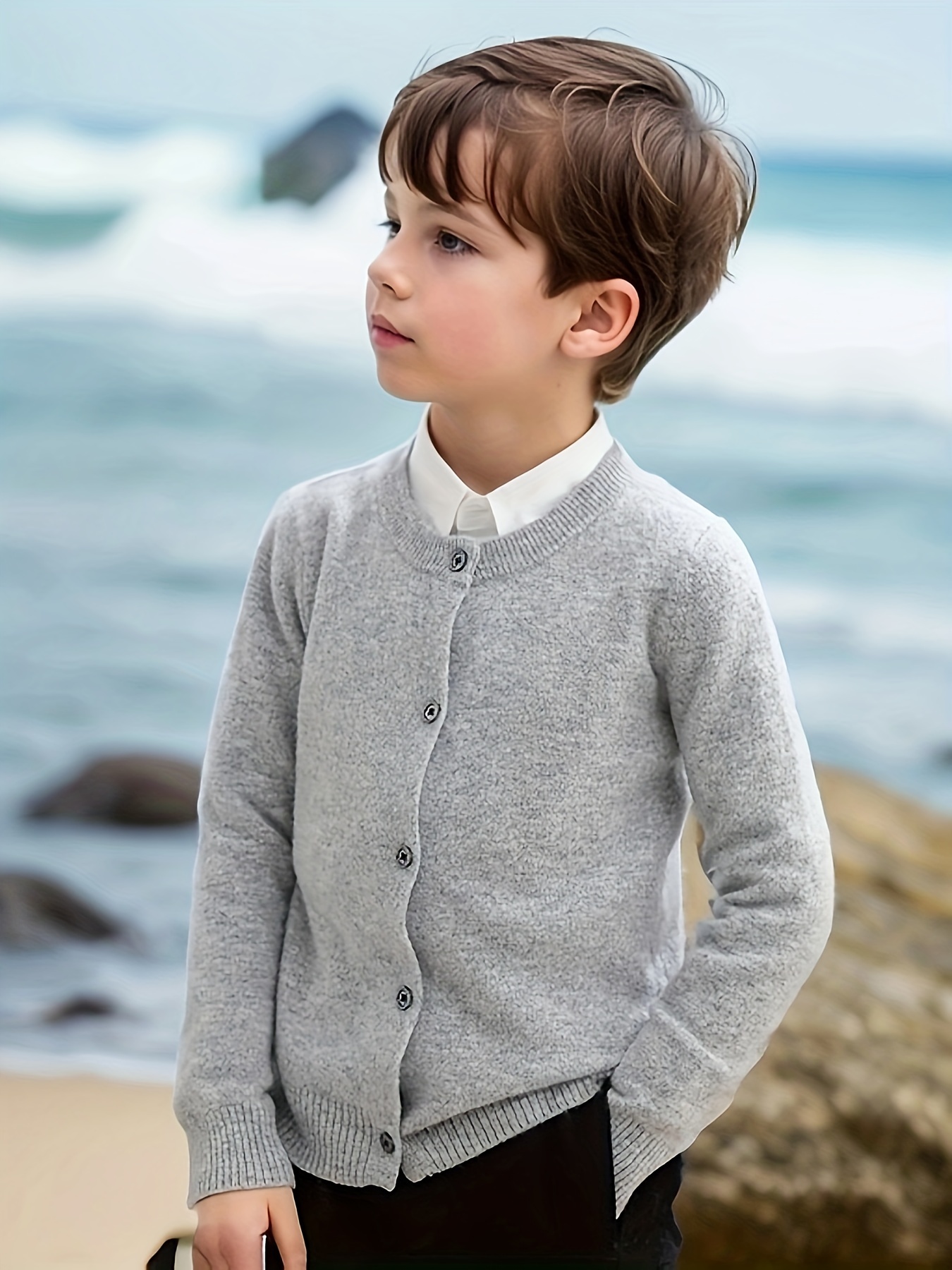 Boys clearance gray cardigan