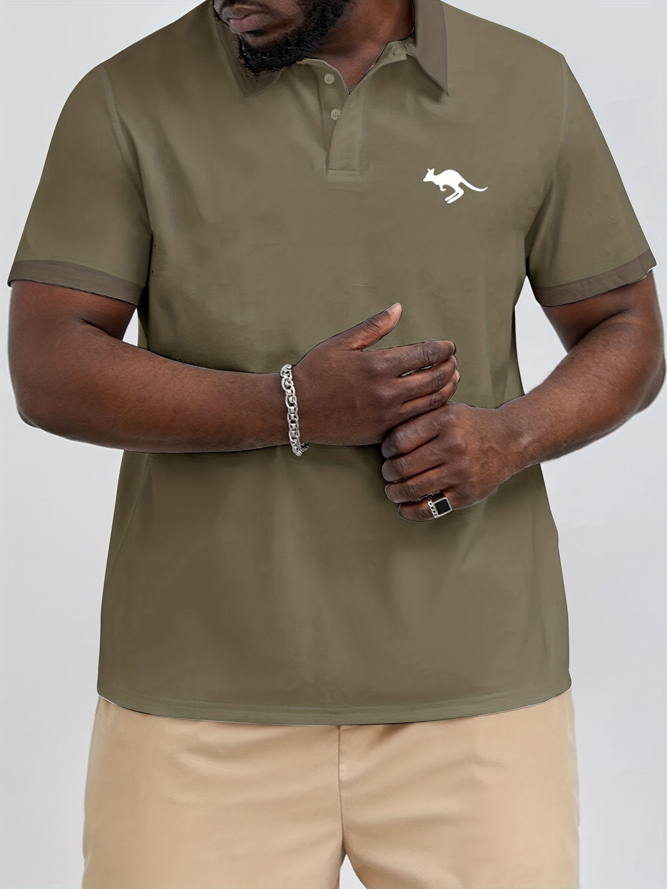 Polo de manga corta con bolsillo para hombre tallas grandes