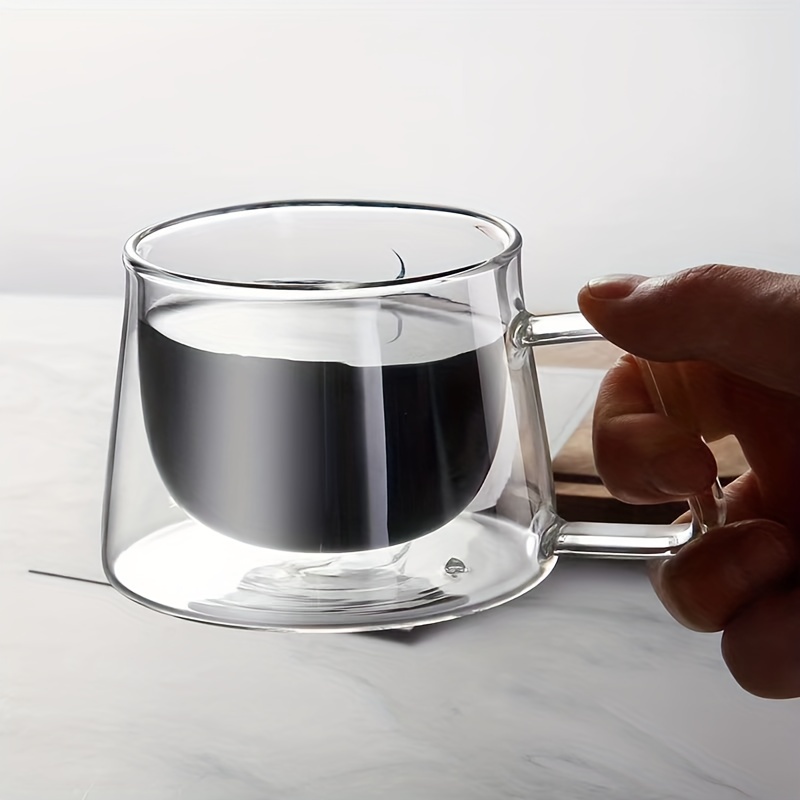 Double Walled Glass Coffee Cups Heat Resistant Drinking Cups