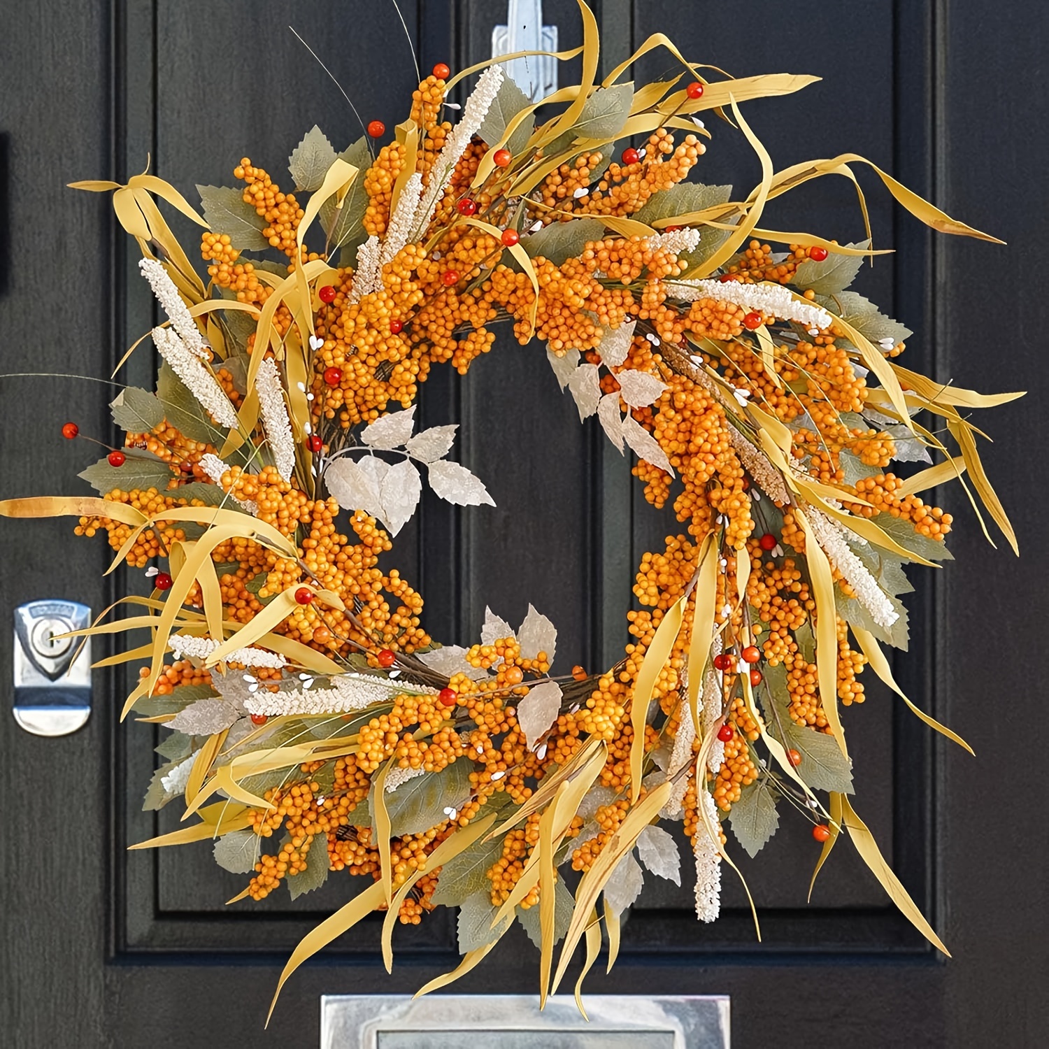  Fall Peony and Pumpkin Wreath Fall Wreaths for Front Door Year  Round Wreath Thanksgiving Decor, Artificial Autumn Wreath with Maple Leaf  Berry Pumpkin Pine-Cone Harvest for Home (15.75 inches) : Home