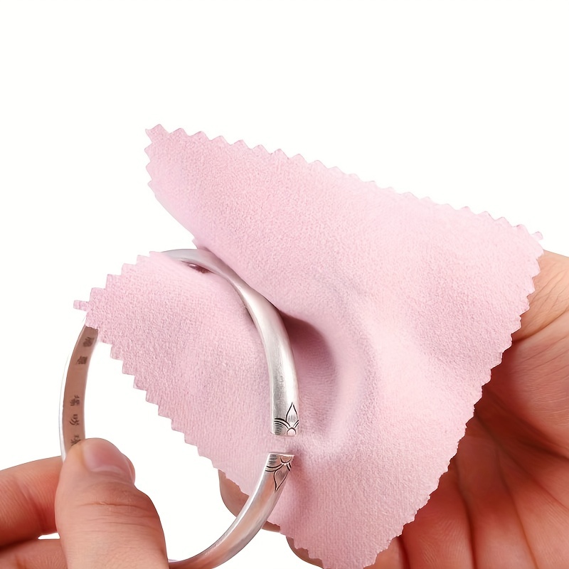 10pcs/pack Silver Jewelry Cleaning Cloth, Anti-tarnish Microfiber Cleaning  Polishing Cloth