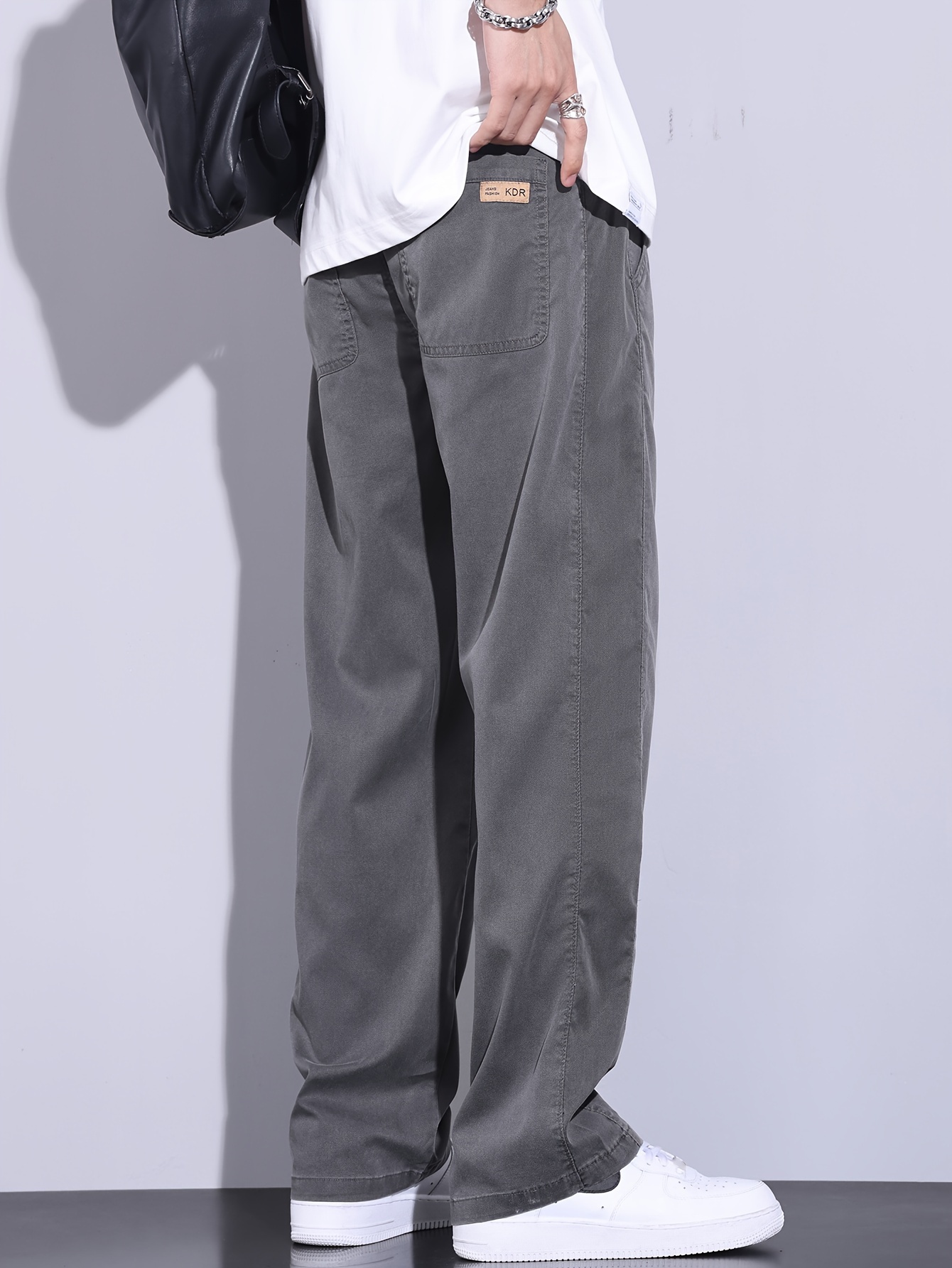 Stay Stylish and Organized with Grey 6-Pocket Trousers - Premium Quality -  Finely Stitched For Everday Wear