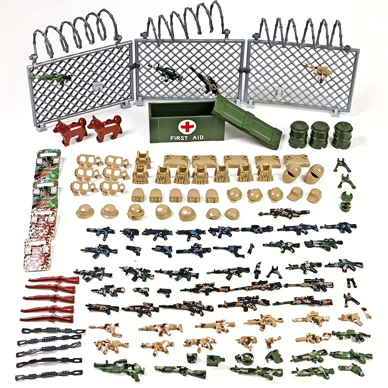  Feleph Swat Weapons Toys, Military Police Bricks