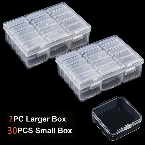 DUOFIRE Small Containers with Lids 24 Packs Plastic Box Clear Small Storage  Containers Bead Organizer for Beads, Crafts, Jewelry, Small Items