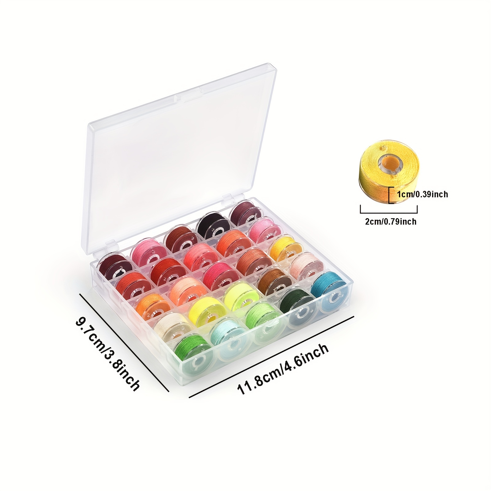 Bobbin With Sewing Thread Boxed Color Bobbins Practical - Temu