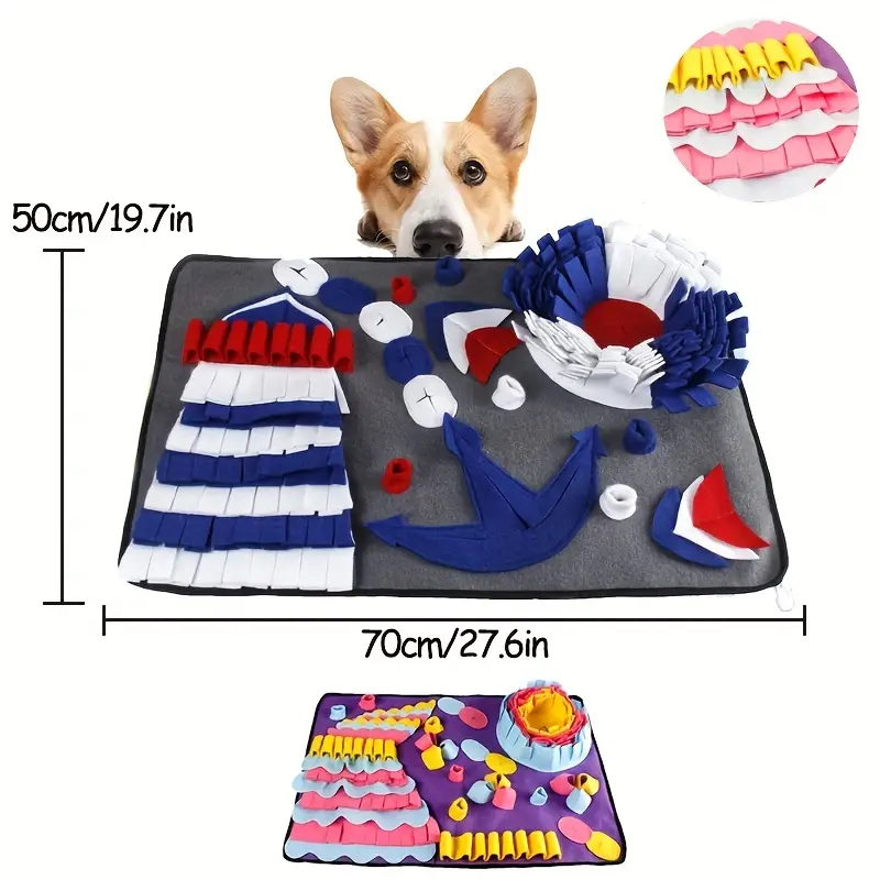 AWOOF Snuffle Mat Pet Dog Feeding Mat, Durable Interactive Dog Puzzle Toys  Encourages Natural Foraging Skills