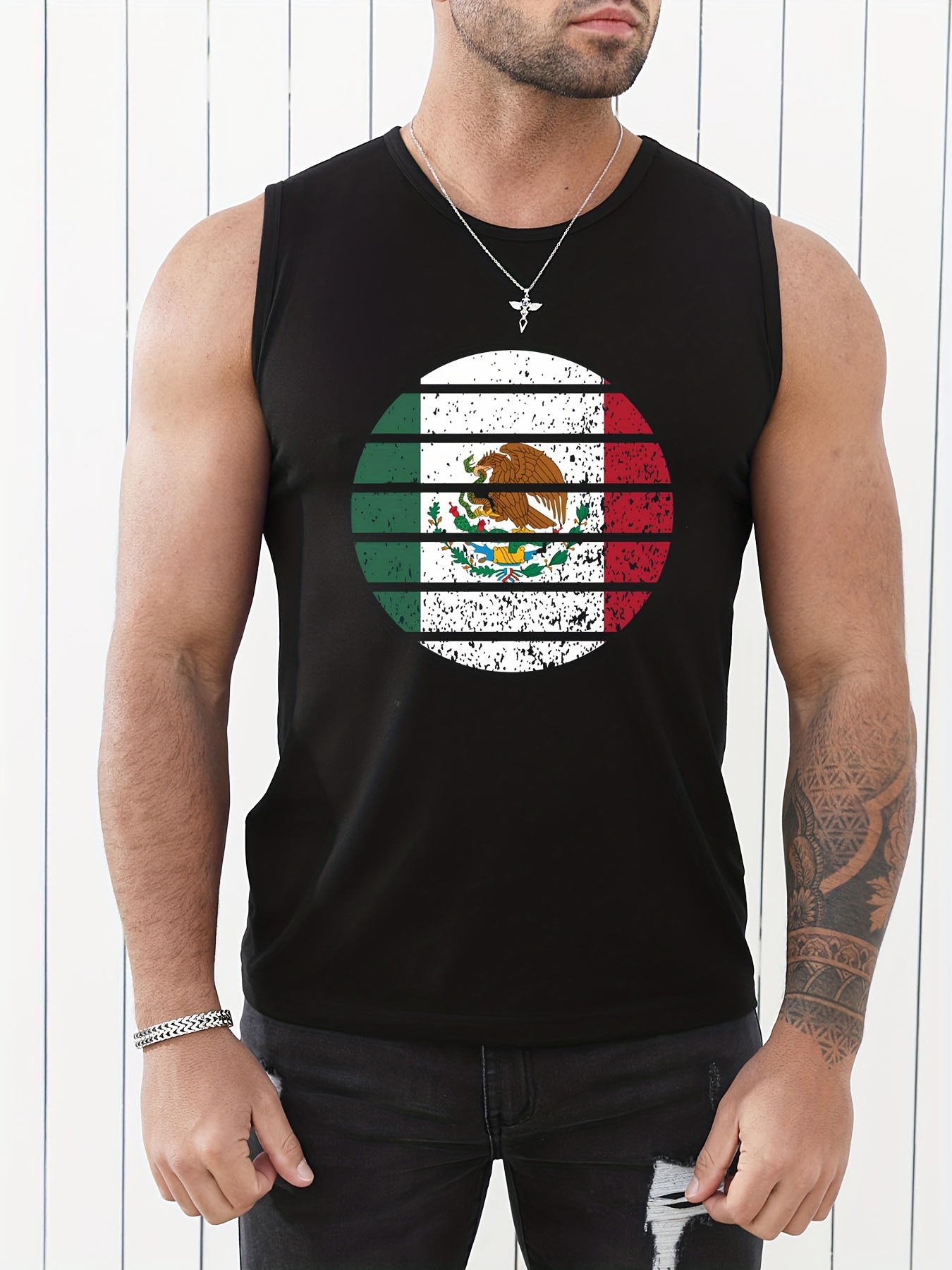 Tops De Talla Para Hombre Camiseta Sin Mangas Con - Temu Chile