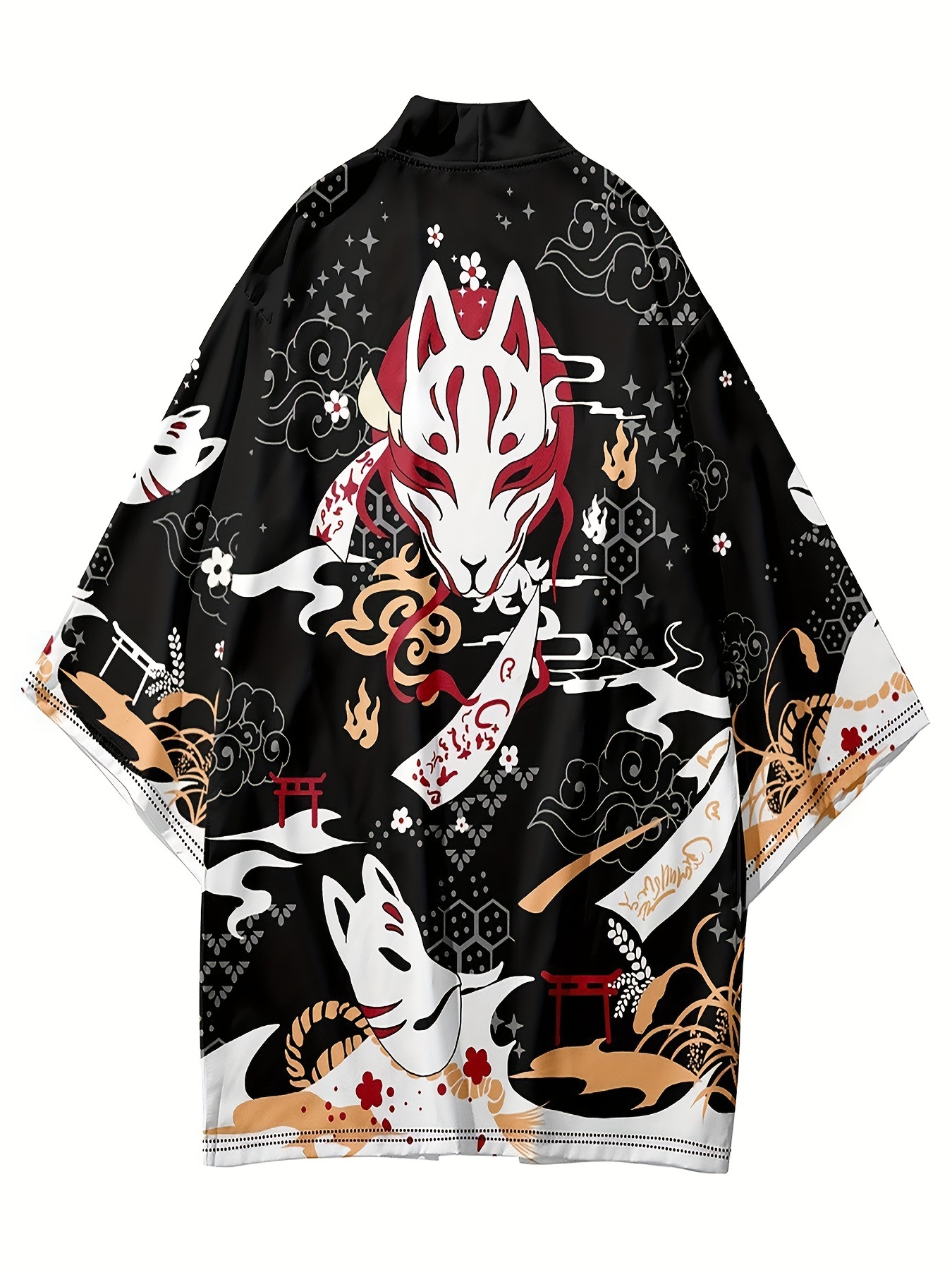 Plus Size Men's Thobe, Dragon Print Cardigan Kimono Loose Fit Festival  Clothing All Seasons, Men's Clothing - Temu