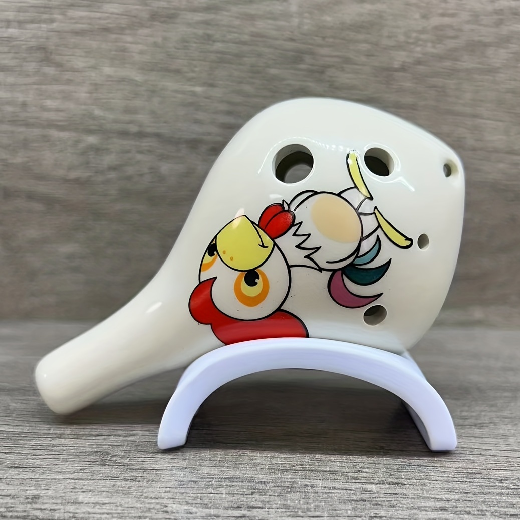 Zodiac Chicken Cartoon Series 6-hole AC Ocarina Long-mouthed Beginner Students Handmade Intangible Cultural Heritage