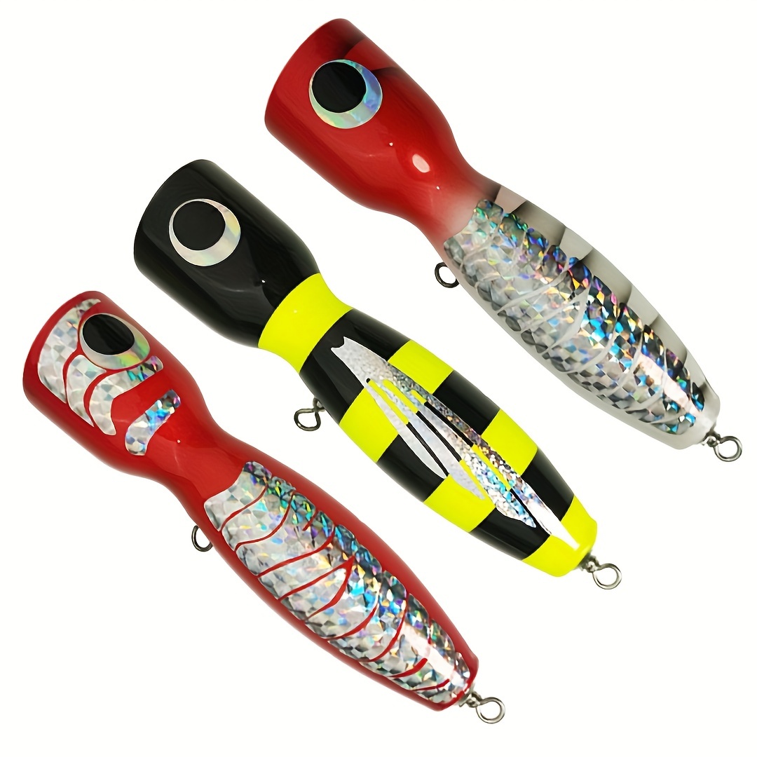 1pc Colorful Popper Fishing Lures, Topwater Wobbler Artificial Hard Bait  For Saltwater Fishing 19cm/7.48in 120g/4.23oz