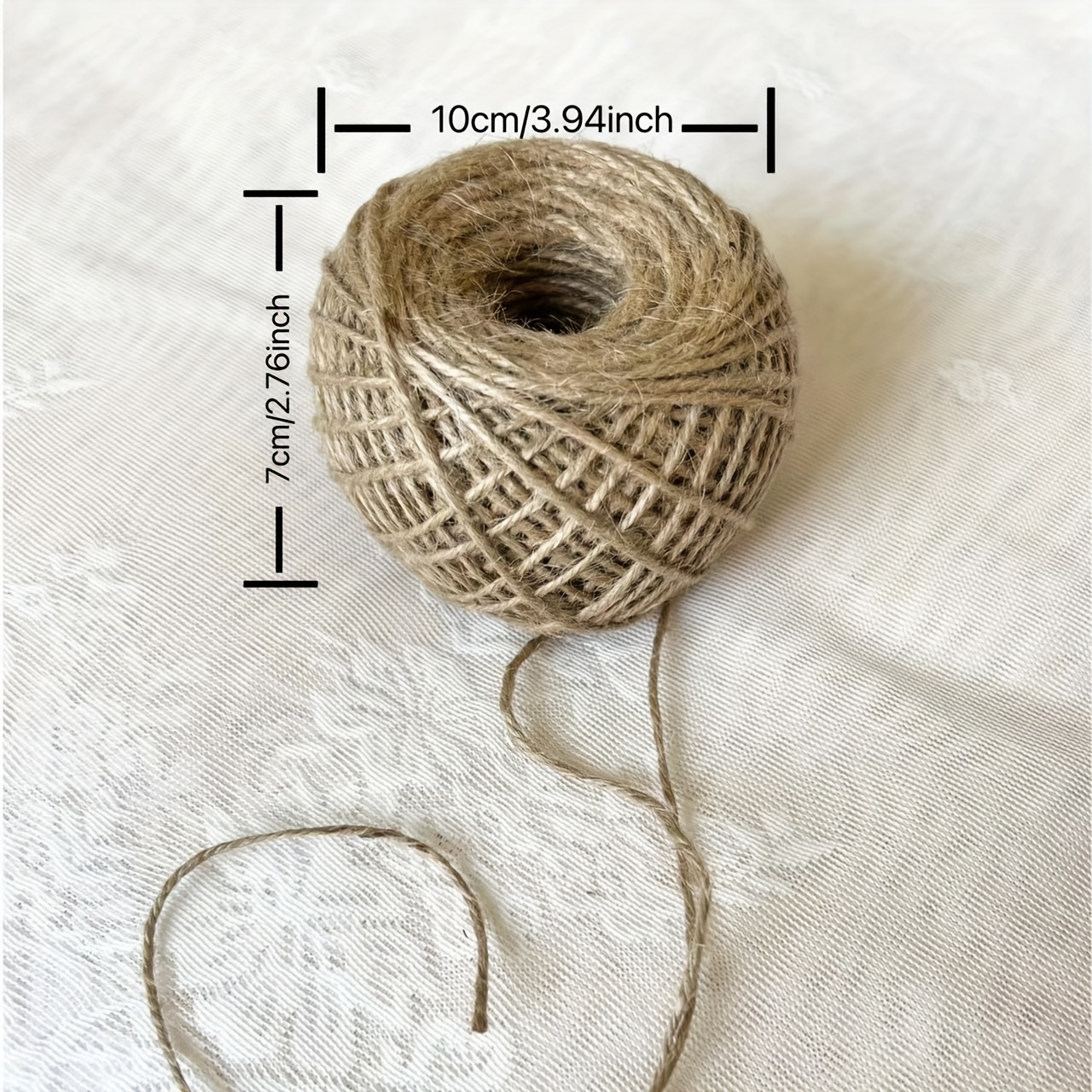 Natural Jute Twine Rope Roll For Diy And Crafts Stock Photo