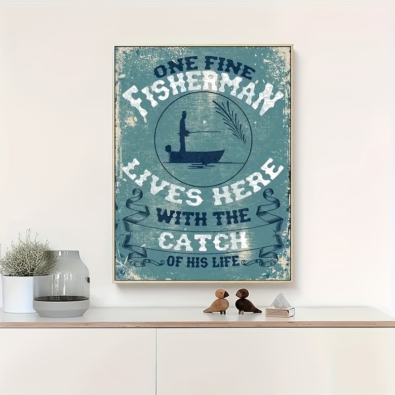  Funny Kitchen Decor One Fine Fisherman Lives Here with