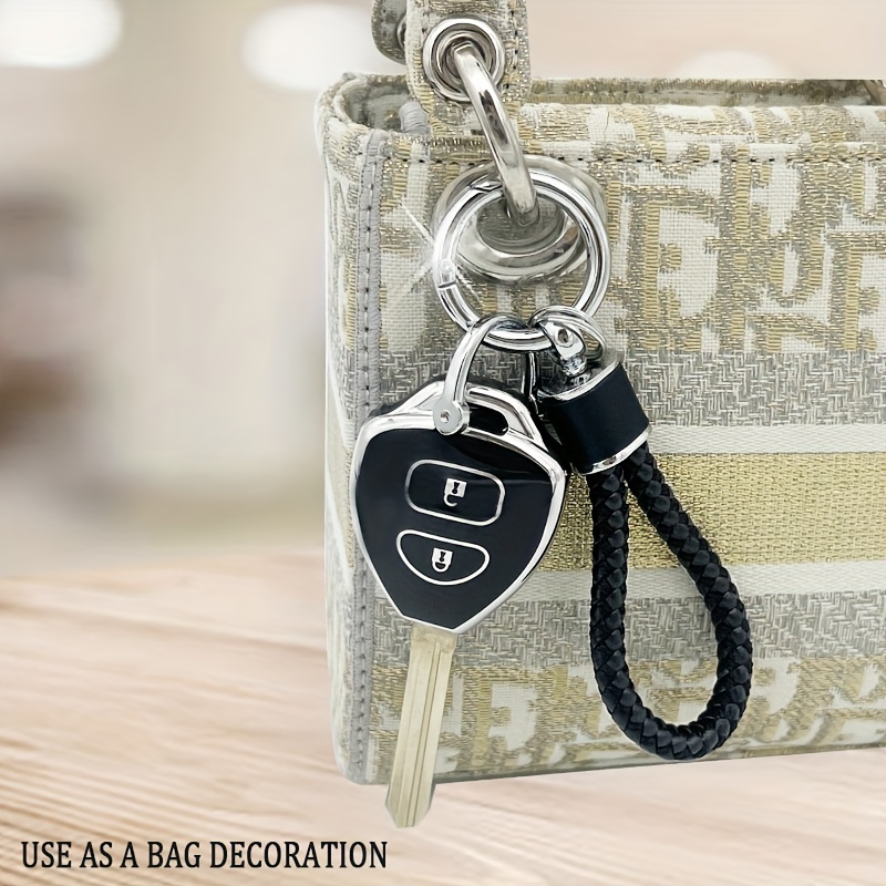 Key Fob Cover Artificial Leather Keychain Soft Tpu Key Case - Temu