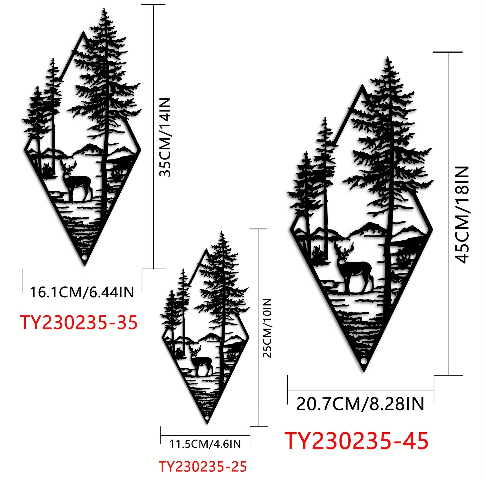 Metal Deer Wall Art Forest Deer Wall Decor Metal Mountain Temu