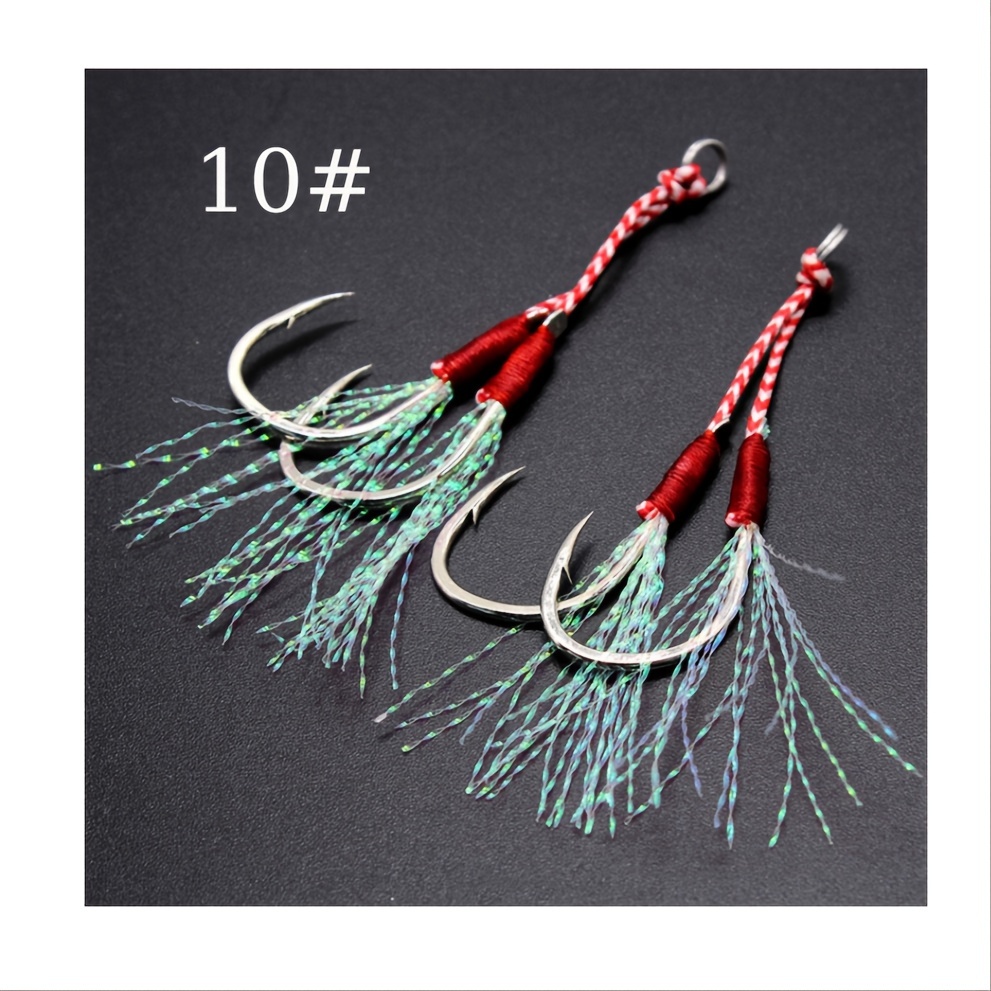 High Carbon Steel Hooks Augin Barbed Double Hooks Fishing - Temu Canada