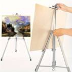 1pc foldable artist easel sketch stand adjustable metal display easel painting drawing stand with carrying bag top art supplies for home room living room office decor