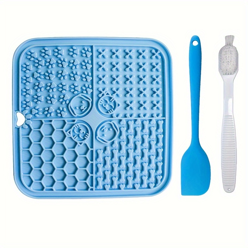 Pet Feeding Kits, Slow Feeding Dog Food Mat Licking Pad With Scraper And  Washing Brush, Promotes Healthy Eating Habits, Feeing Spatula - Temu