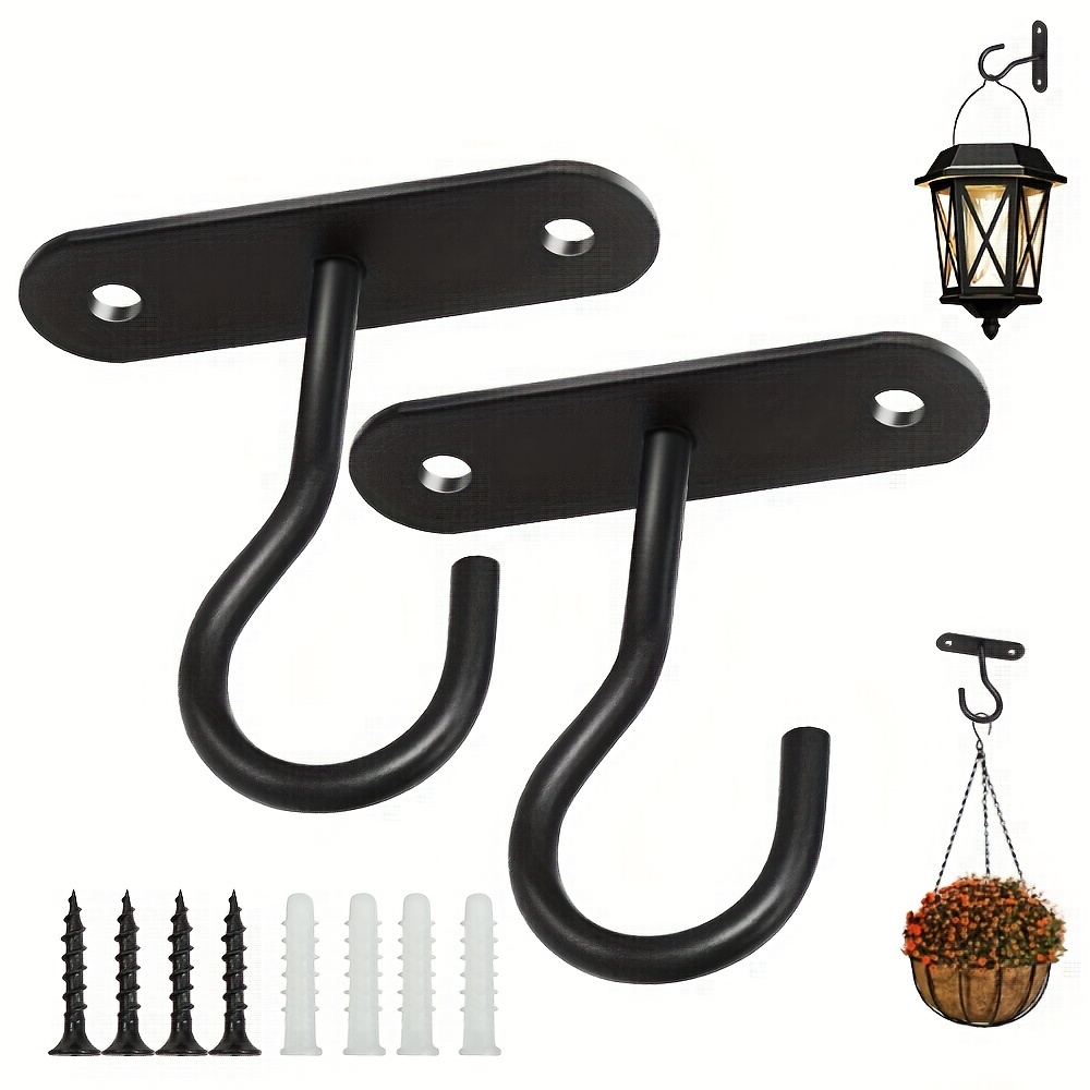 2pcs/4pcs Ceiling Hooks For Hanging Plants Wall Mount Plant Hanger Hook  Wall Hooks For Bird Feeders Lights, Lanterns, Wind Chimes Hanger Indoor &  Outd