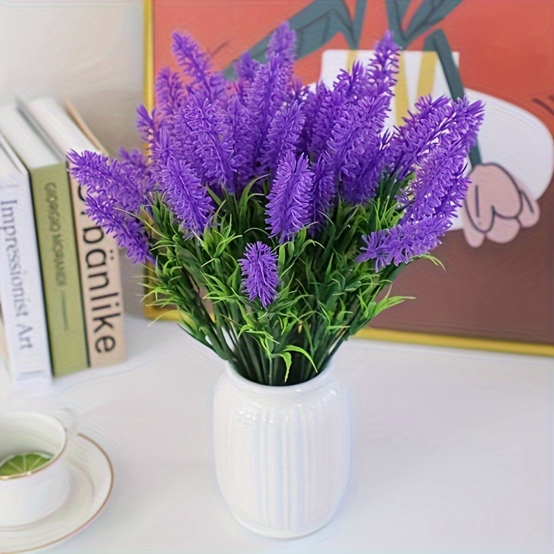 6 Pezzi Pianta Artificiale Verde Fiori Lavanda Finti Lavanda - Temu Italy