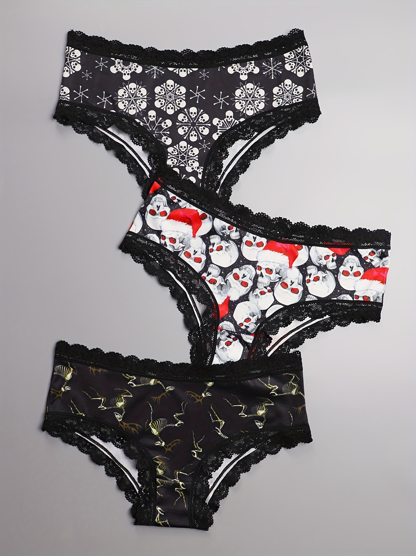 3Pcs /Pack Women Cotton Briefs Print Panty Low-Rise Panties Female Lace Underwear  Pants For Ladies