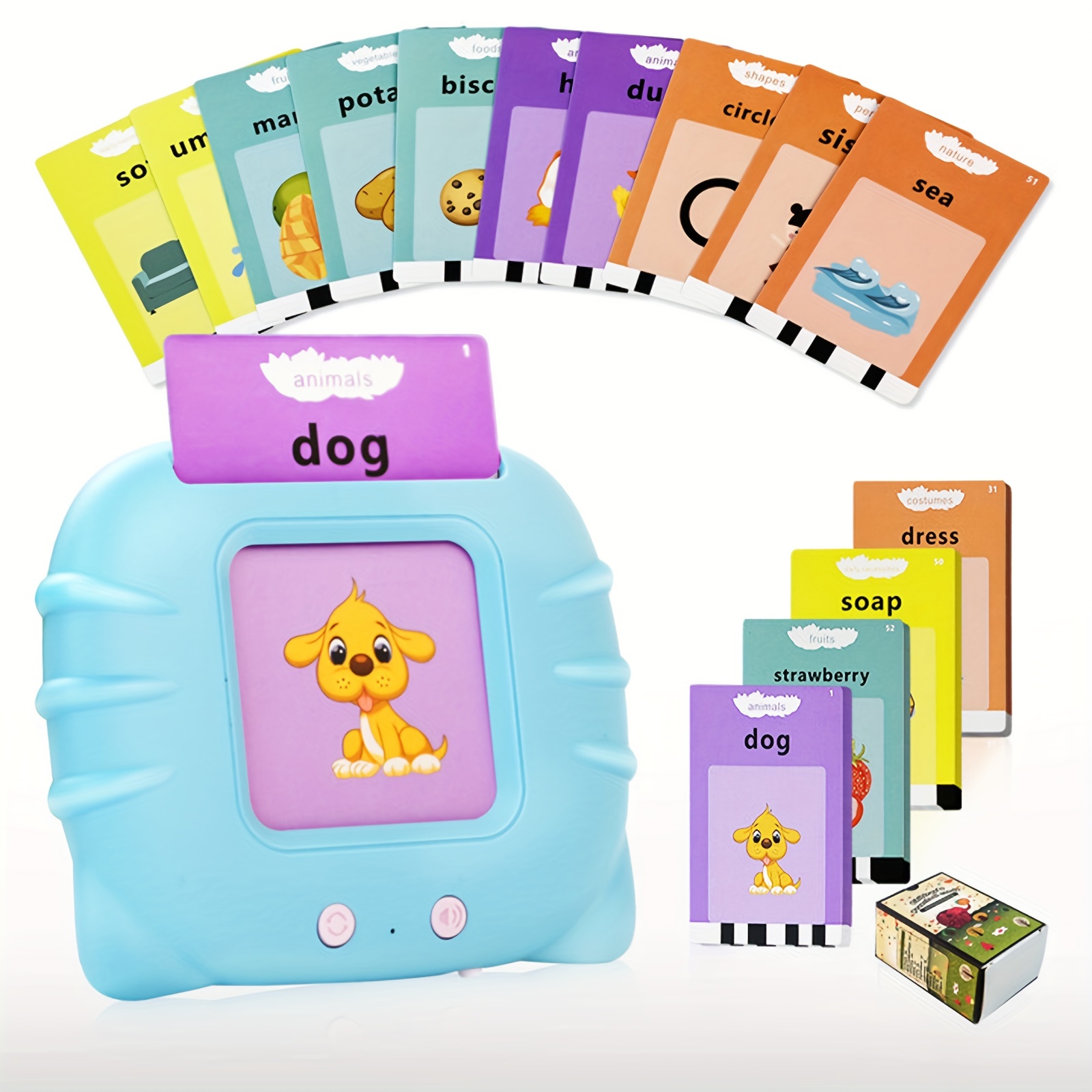  510 tarjetas didácticas para niños de 2 a 4 años, juguetes de  terapia sensorial para autismo, juguete de habla de bolsillo para niños,  juguetes educativos tempranos para aprendizaje de 2, 3