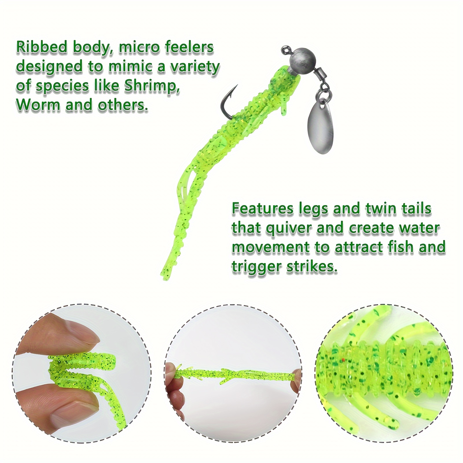 Bionic Soft Worms Fishing Swimbait Bass Fishing Accessories - Temu