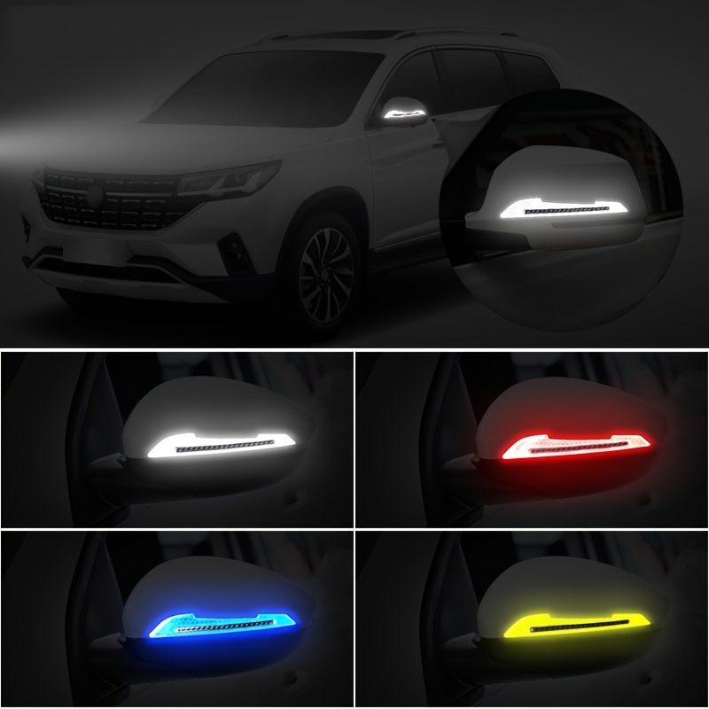 Unique Bargains Automotive Reflective Stickers Night Visibility Safety  Reflective Rearview Mirror Tape Universal Adhesive Red 6 Pcs : Target