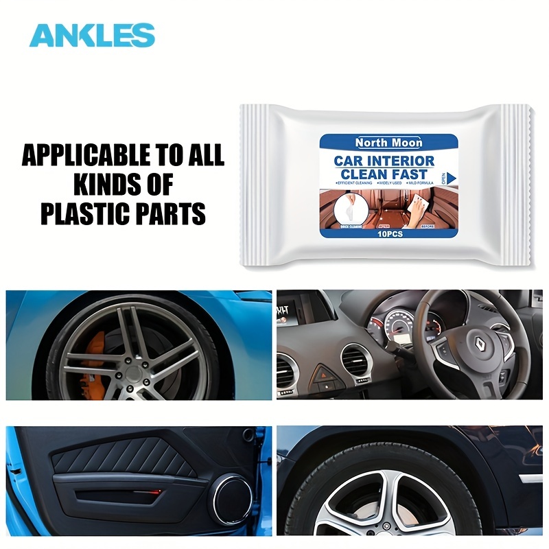 Car Interior Cleaning Wet Wipes Quick Decontamination Faux Leather Dashboard