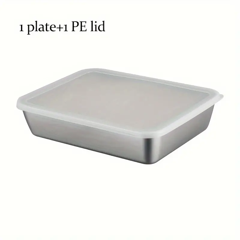 Baking Sheet,, Stainless Steel Baking Pans, Cookie Sheet, Grilling Trays,  Meal Prep Trays, Food Storage Containers, Oven Accessories, Baking Tools,  Kitchen Gadgets, Kitchen Accessories, Plastic Lid Optional - Temu