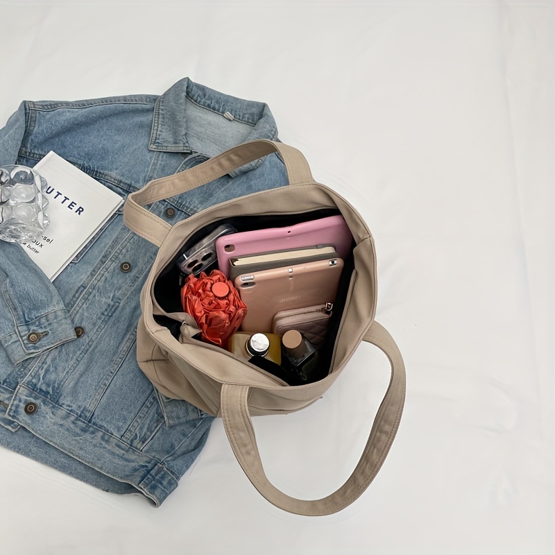  TFIIEXFL Bolso de compras de gran capacidad para mujer, tela de  tela, bolsas de hombro grandes, bolso casual de viaje simple para mujer  (color : D, tamaño: 17.3 * 5.9 *