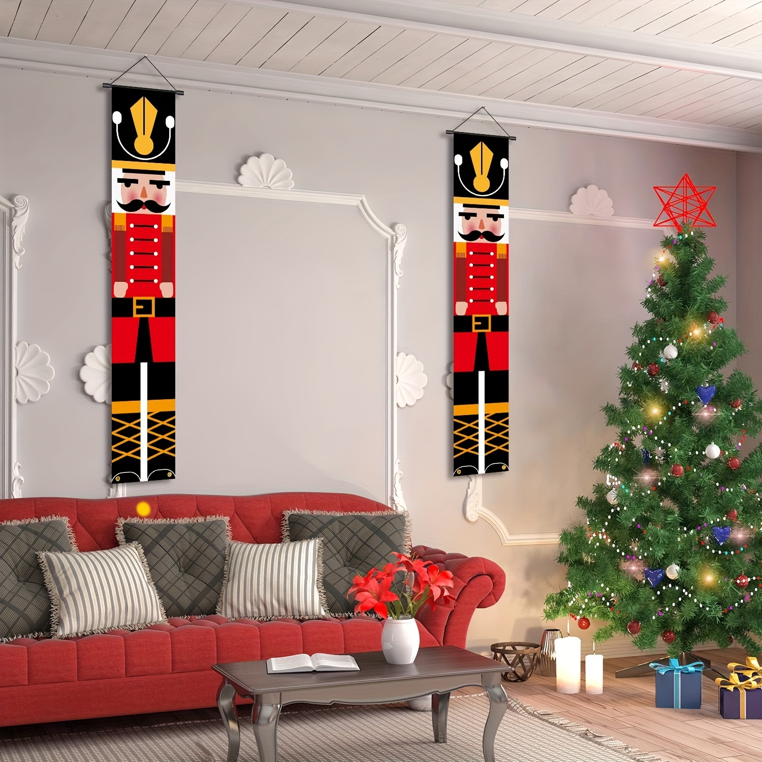 1 Paio Banner Schiaccianoci Natale Decorazioni Natalizie - Temu