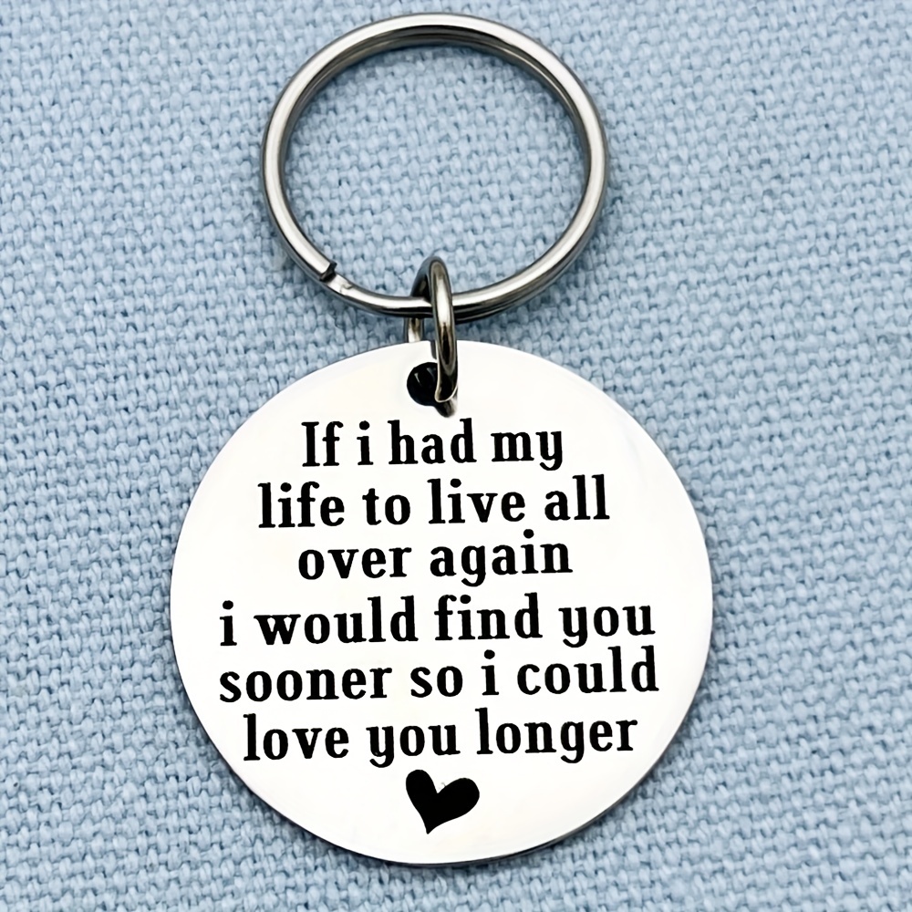 if i had my life to live over again keychain for men boyfriend husband birthday gift anniversary valentines day gift details 2