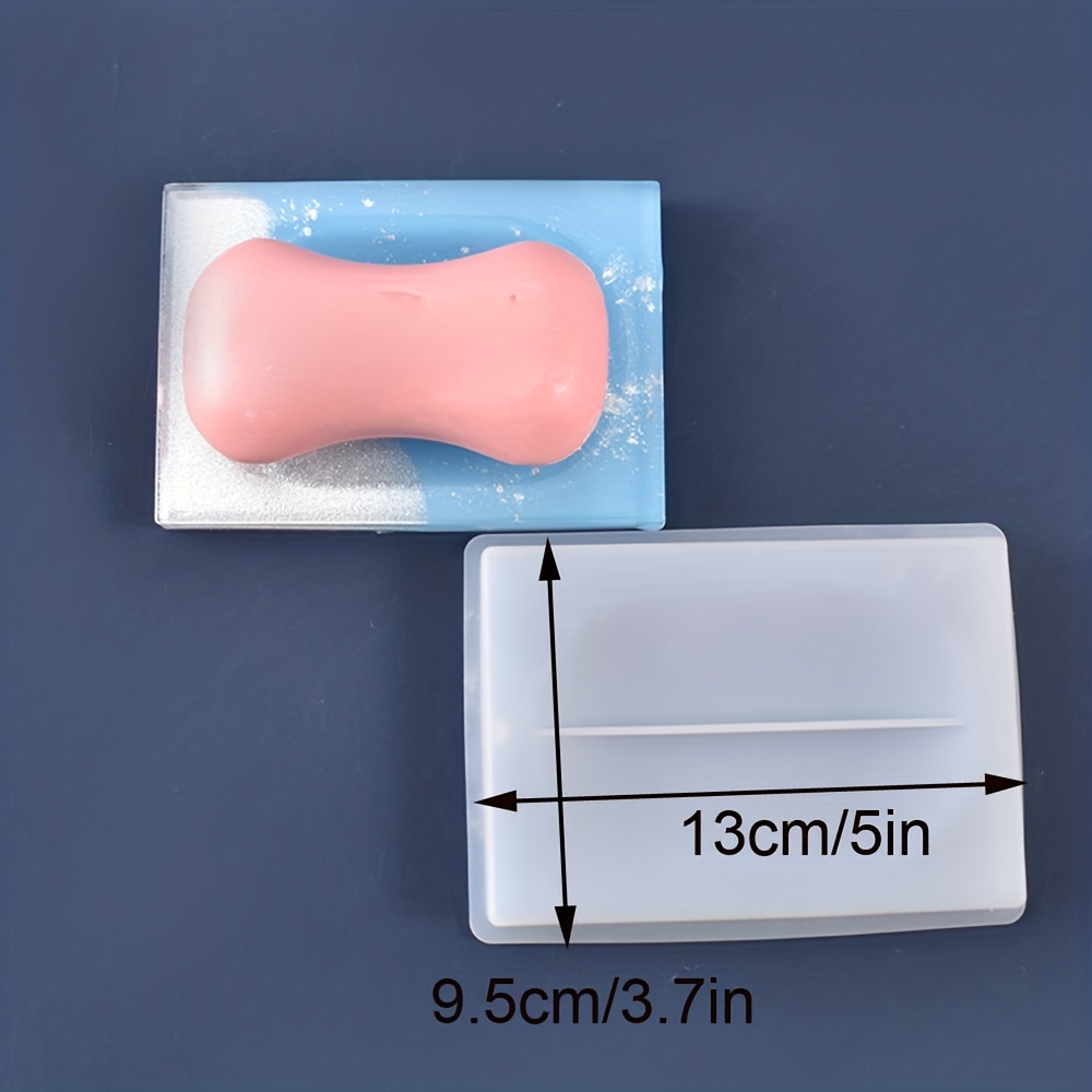 ANHTCZYX Soap Tray Casting Mould Soap Holder UV Resin Mold Handmade Soap Box Silicone Mold Soap Dish Epoxy DIY Crafts Resin Mold, 3-Piece Set