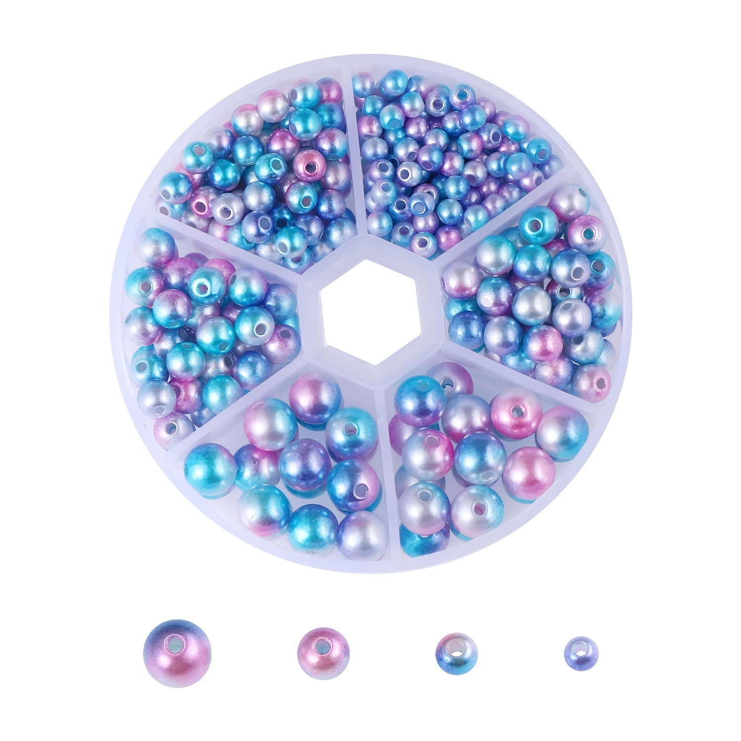 340pcs Round Pearl Beads for DIY Jewelry Making