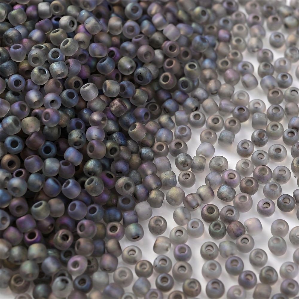 Bag Colorful Frosted Seed Beads Colorful Shiny Seed Beads - Temu