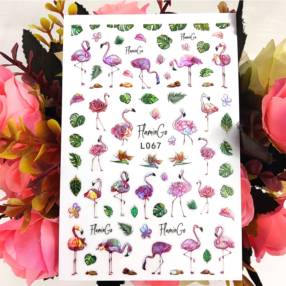 3d Y2k Nail Art Stickers Self adhesive Leaf Bird Peacock - Temu