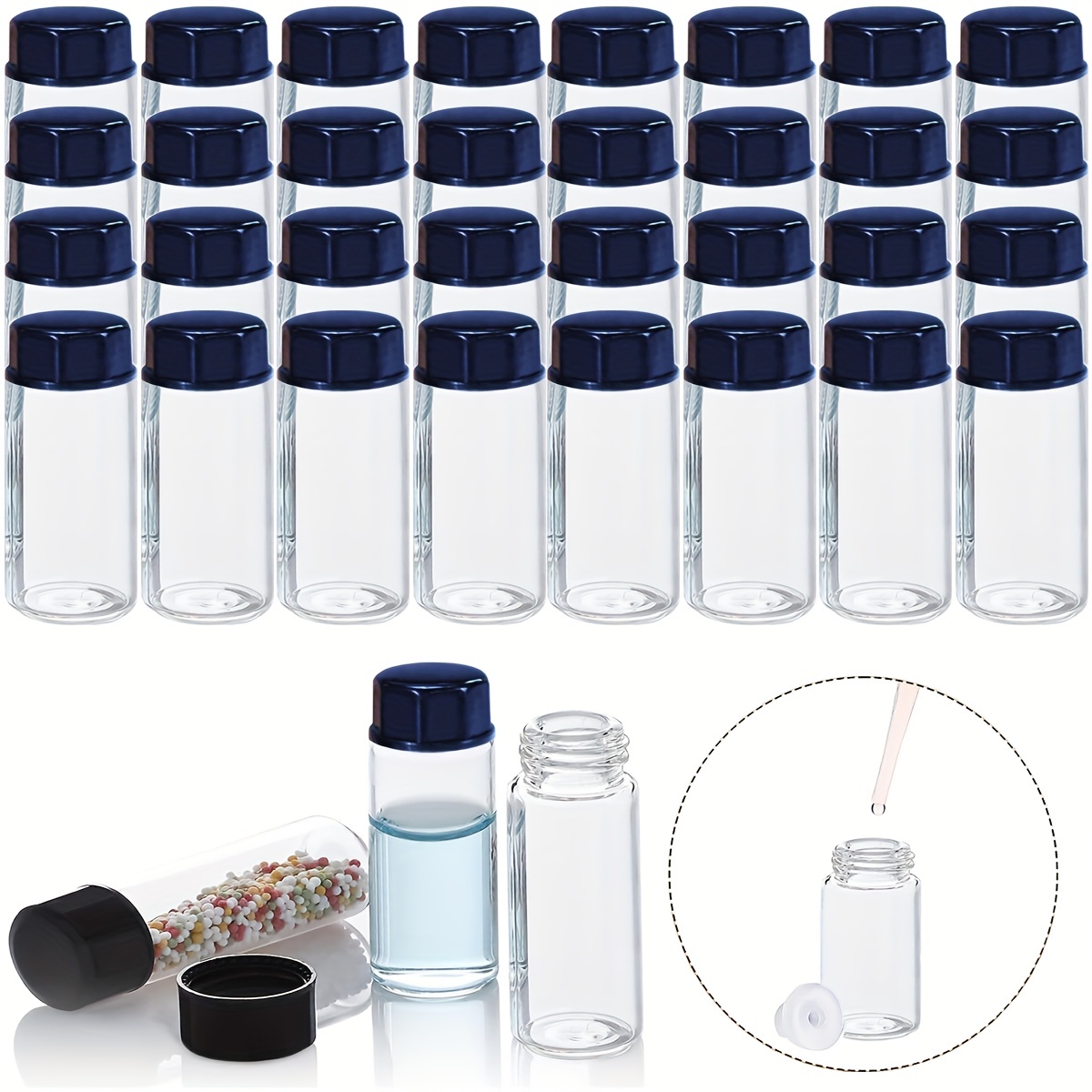20Pcs 5ml Plastic Bottle Vials Medicine Pill Liquid Storage Contai;;^