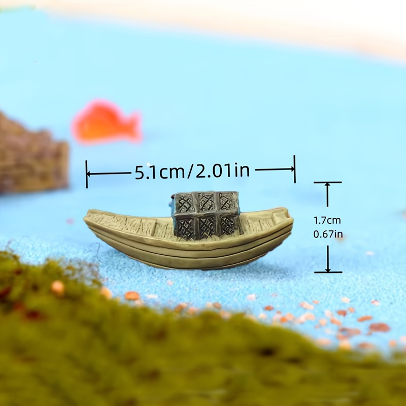 Small Fishing Boat Micro landscape Creative Model Small - Temu