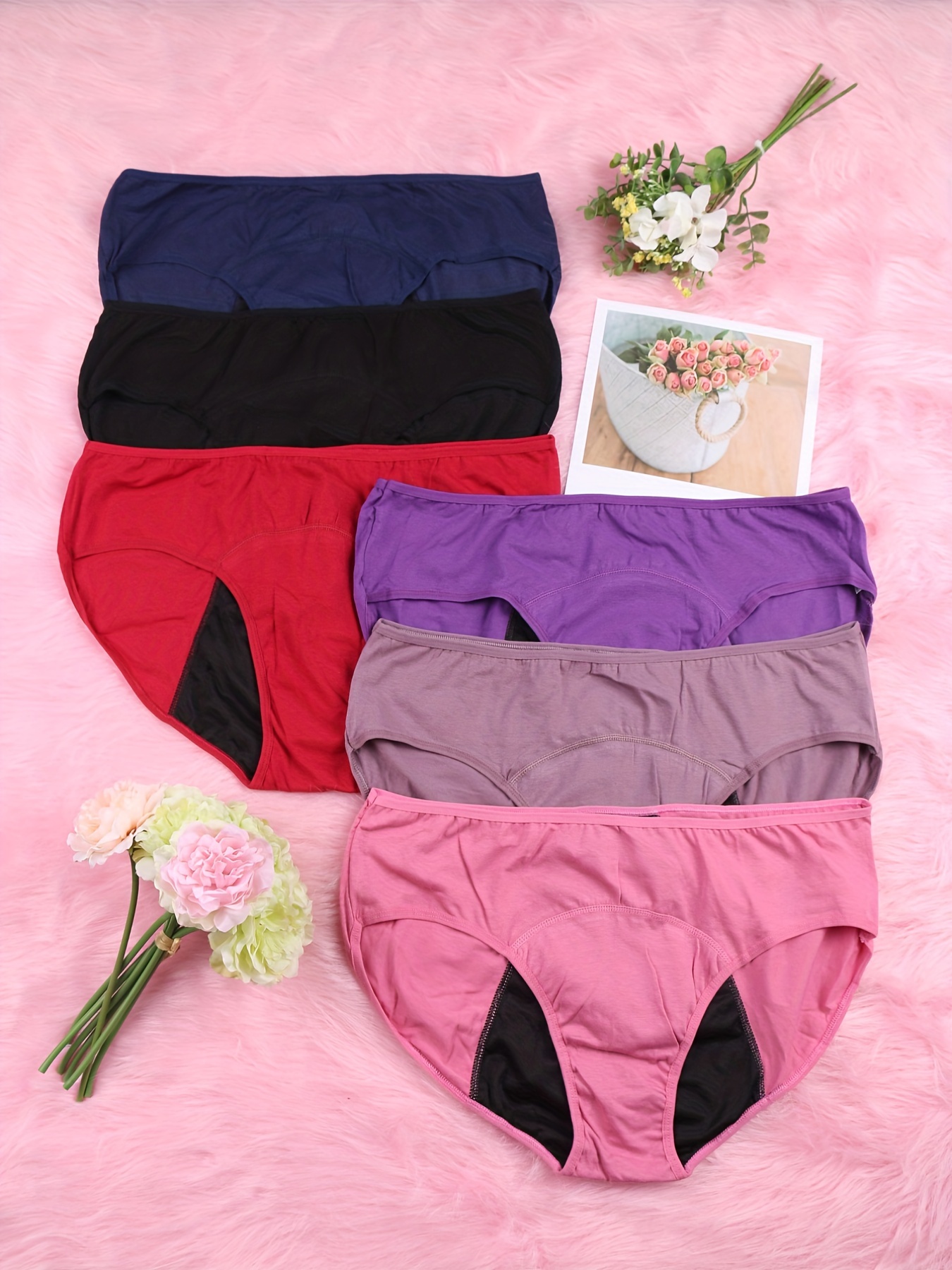 Womens Underwear - Polyester,Spandex Underwear for Women High Waist  Underwear Seamles Briefs Panties Regular and Plus Size(8-Packs)